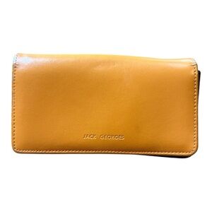 JACK GEORGES Yellow Leather Wallet